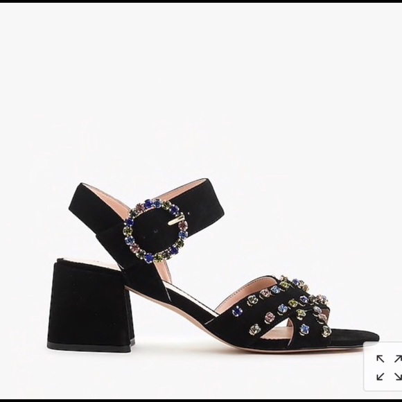 J Crew suede penny sandals with crystals Size 10 - Picture 2 of 12